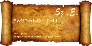 Szánthó Emil névjegykártya