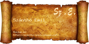 Szánthó Emil névjegykártya